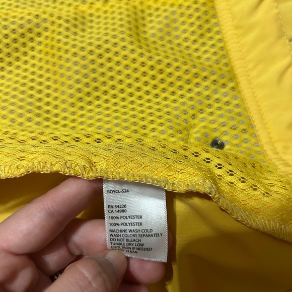 Royal Robbins Windbreaker Jacket Womens Med Yellow Zip Up Lightweight Outdoors - Picture 8 of 11